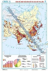Bản đồ Châu Á - Mật độ dân số và các đô thị lớn